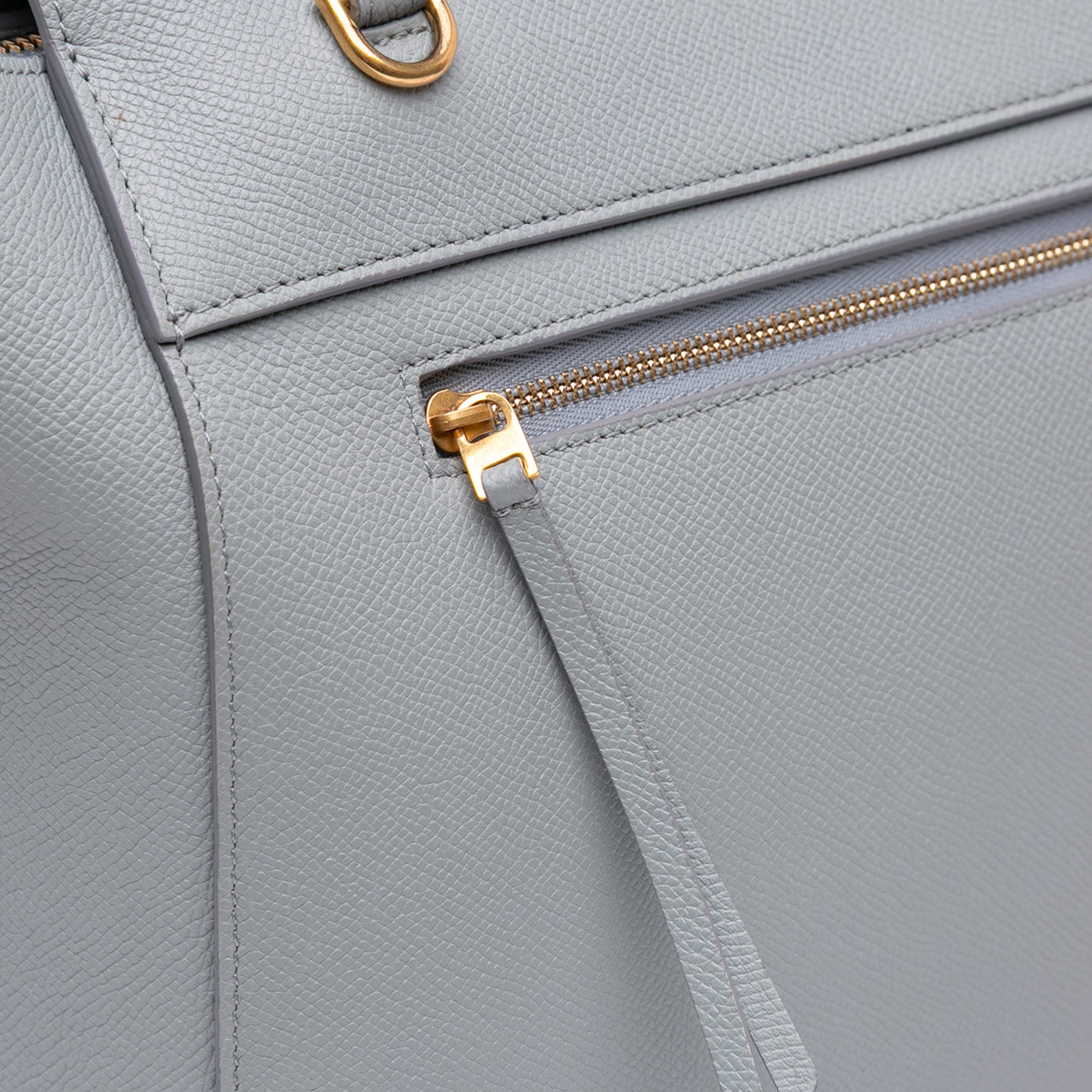 Mini Grained Calfskin Belt Satchel
