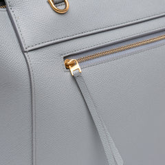 Mini Grained Calfskin Belt Satchel