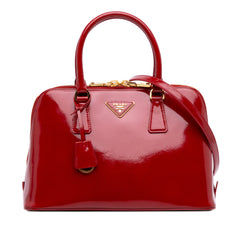 Medium Saffiano Vernice Promenade Satchel