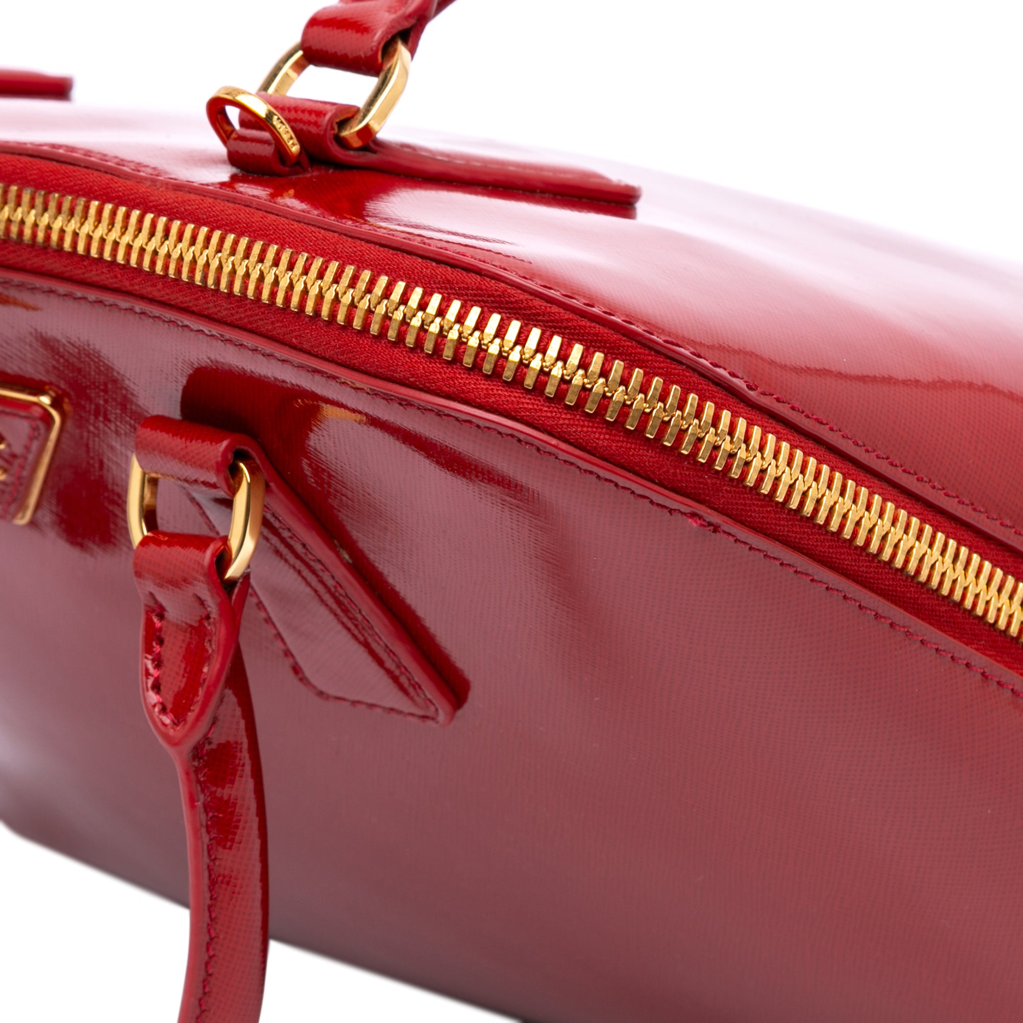 Medium Saffiano Vernice Promenade Satchel
