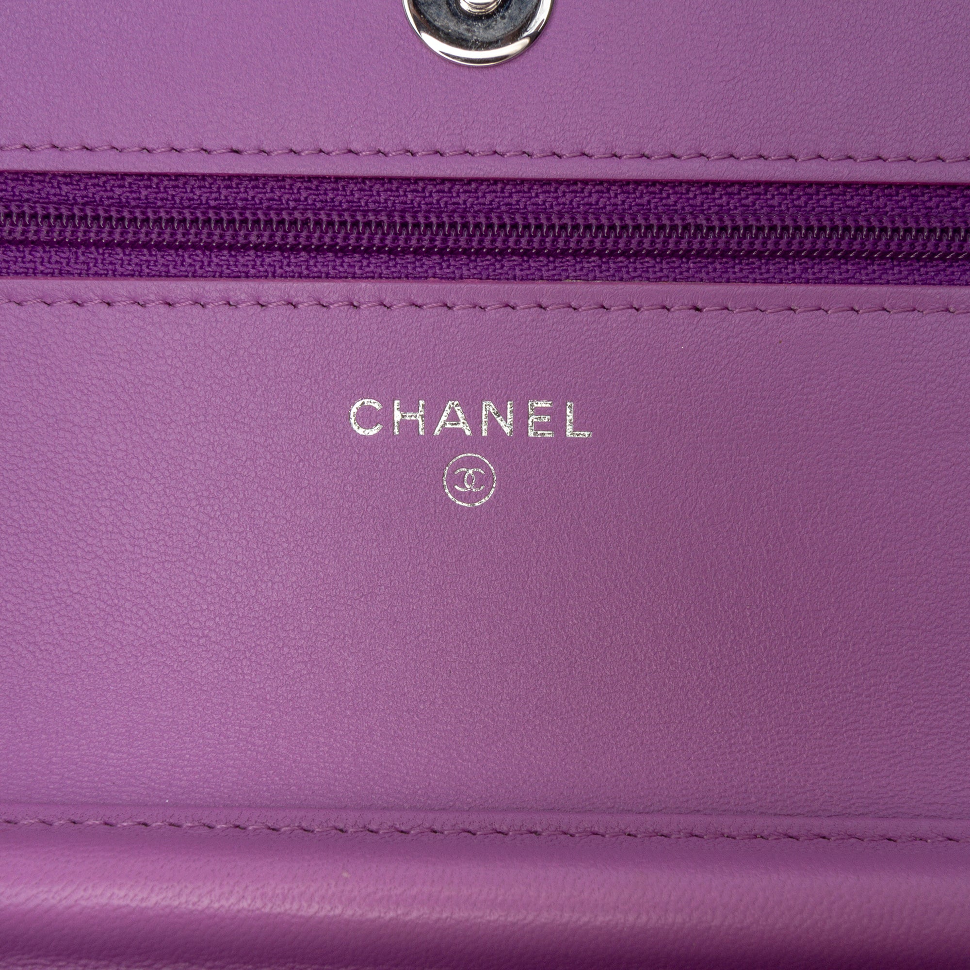 CC Quilted Lambskin Wallet on Chain