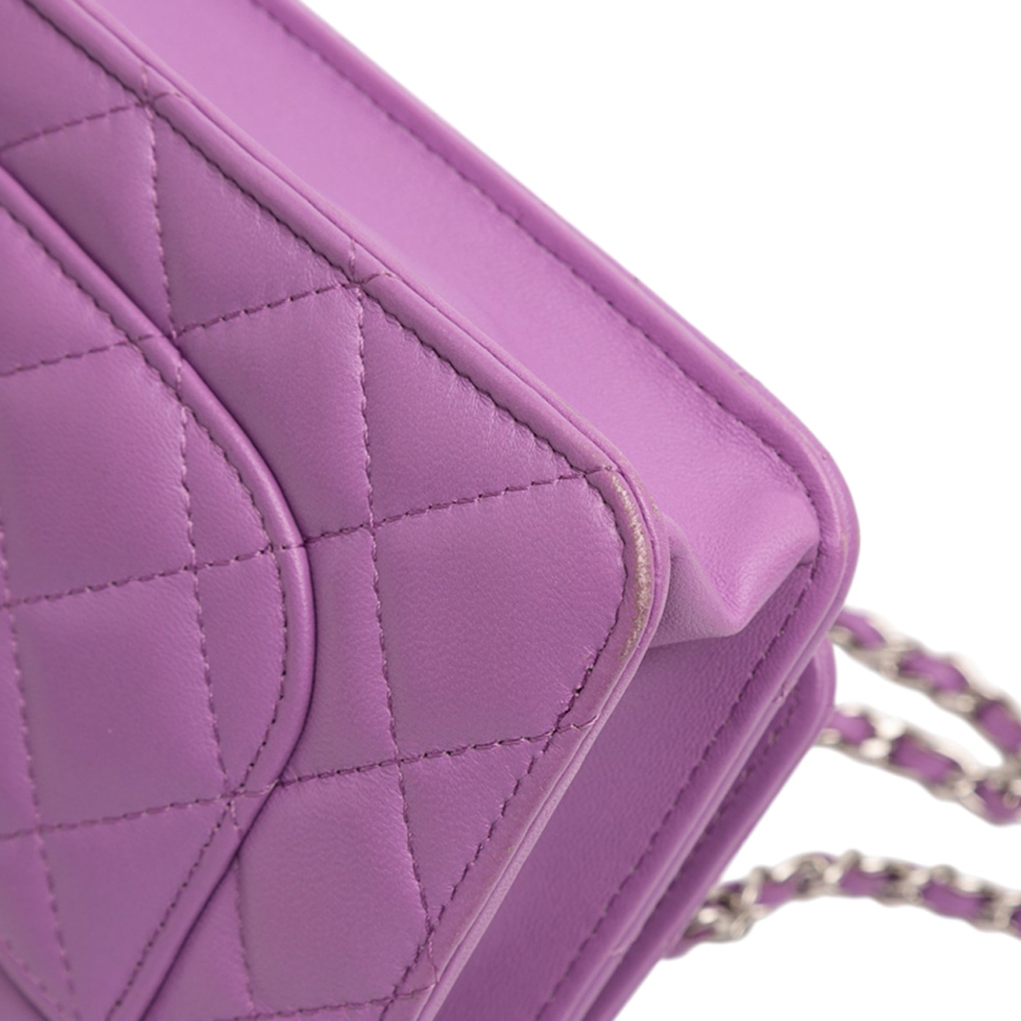 CC Quilted Lambskin Wallet on Chain