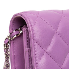 CC Quilted Lambskin Wallet on Chain