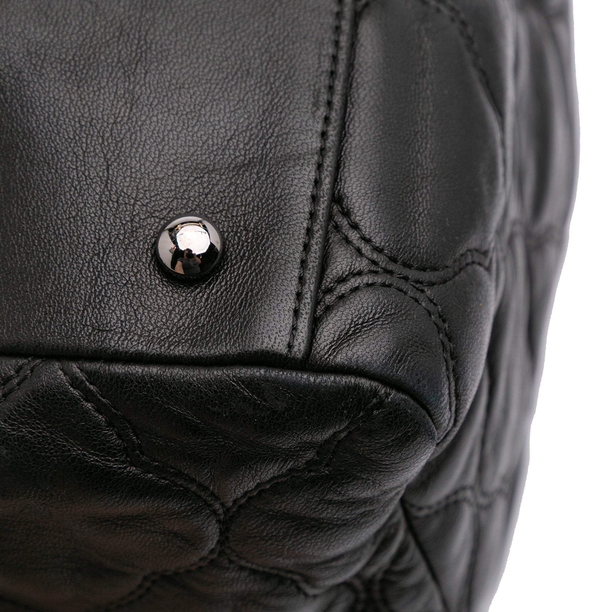 Paris Moscow Quilted Lambskin Cells Accordion Tote
