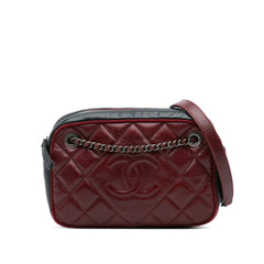 Small Bicolor Quilted Calfskin Ballerine Camera Bag