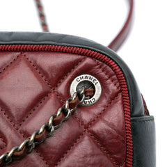 Small Bicolor Quilted Calfskin Ballerine Camera Bag