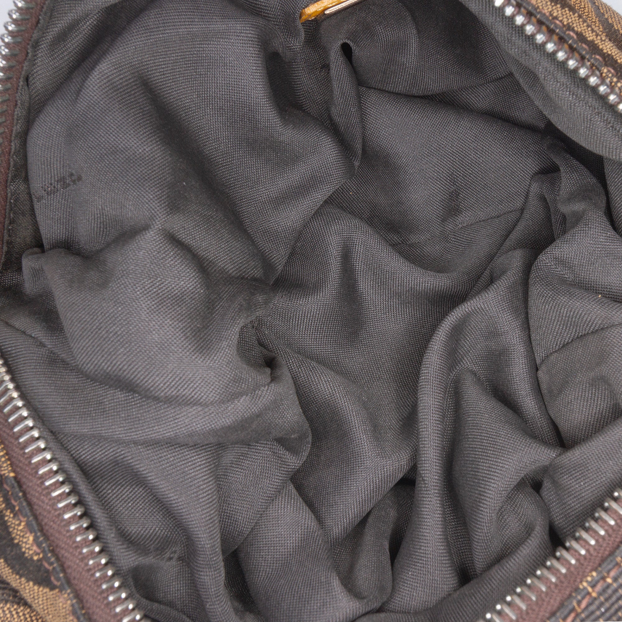Small Zebra Print Canvas Oyster Hobo