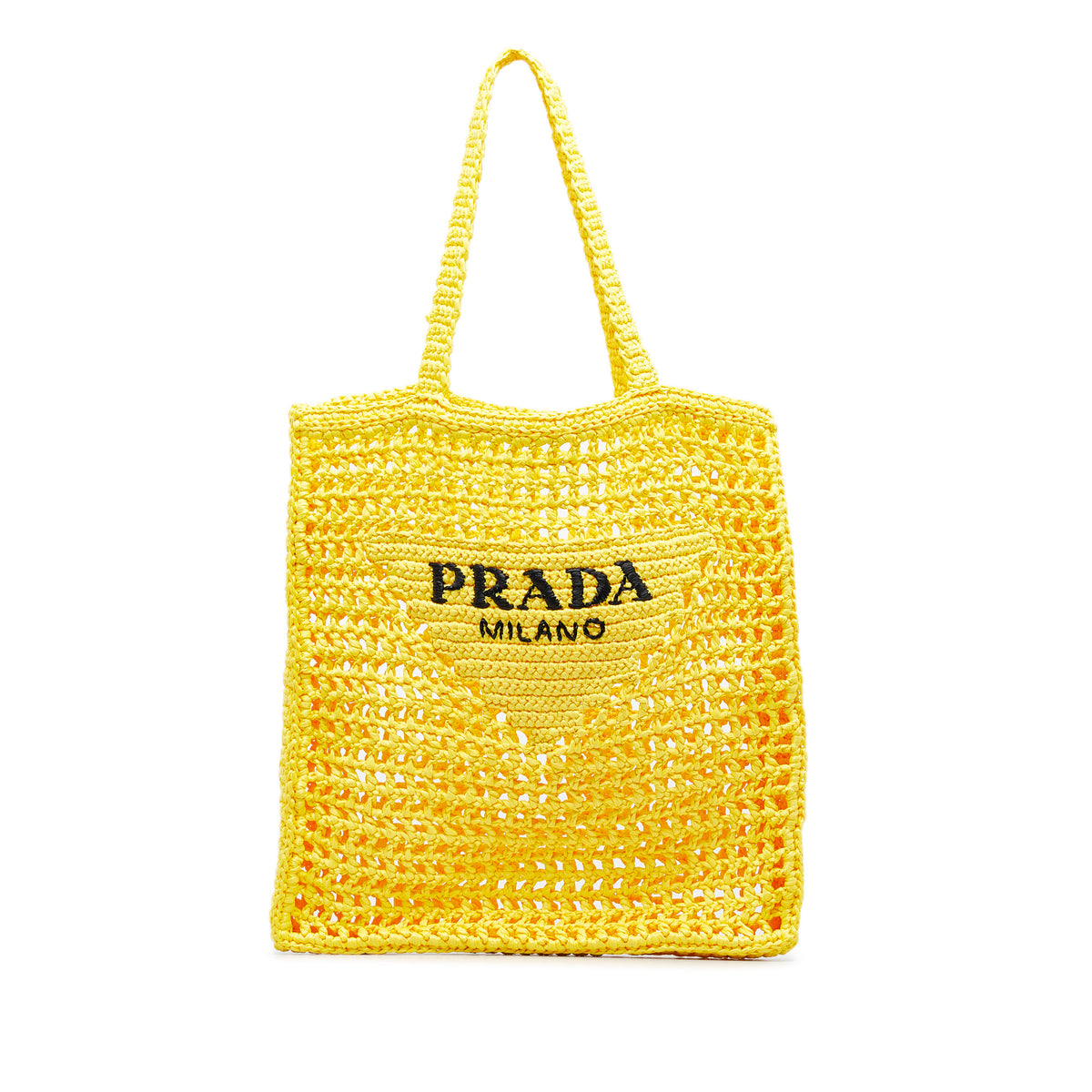 Raffia Logo Tote