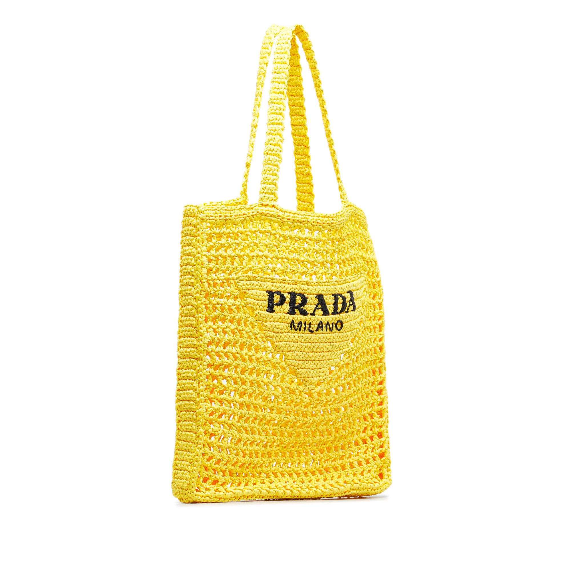 Raffia Logo Tote