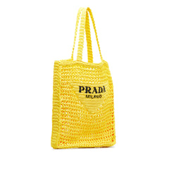 Raffia Logo Tote