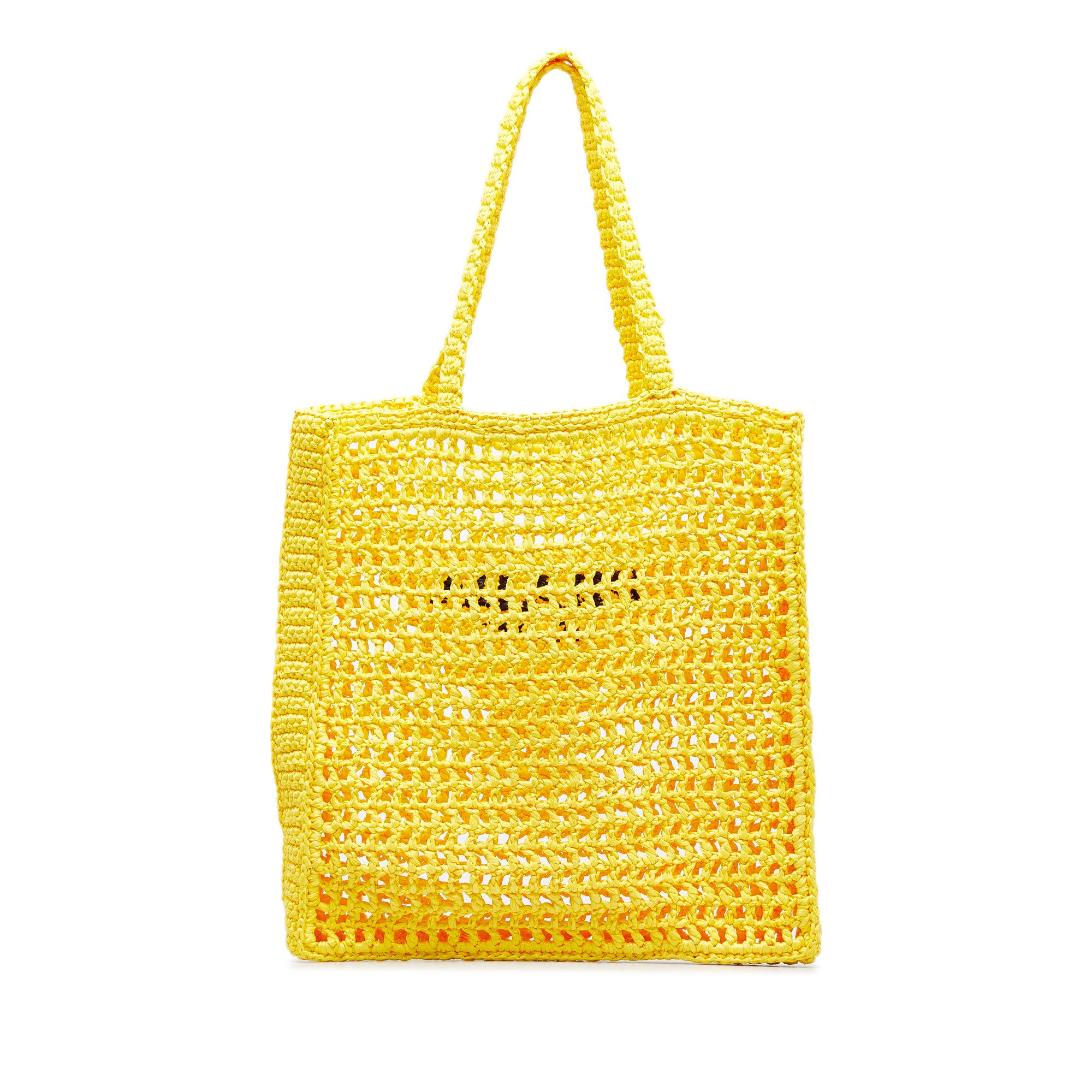 Raffia Logo Tote