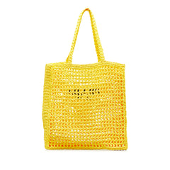 Raffia Logo Tote