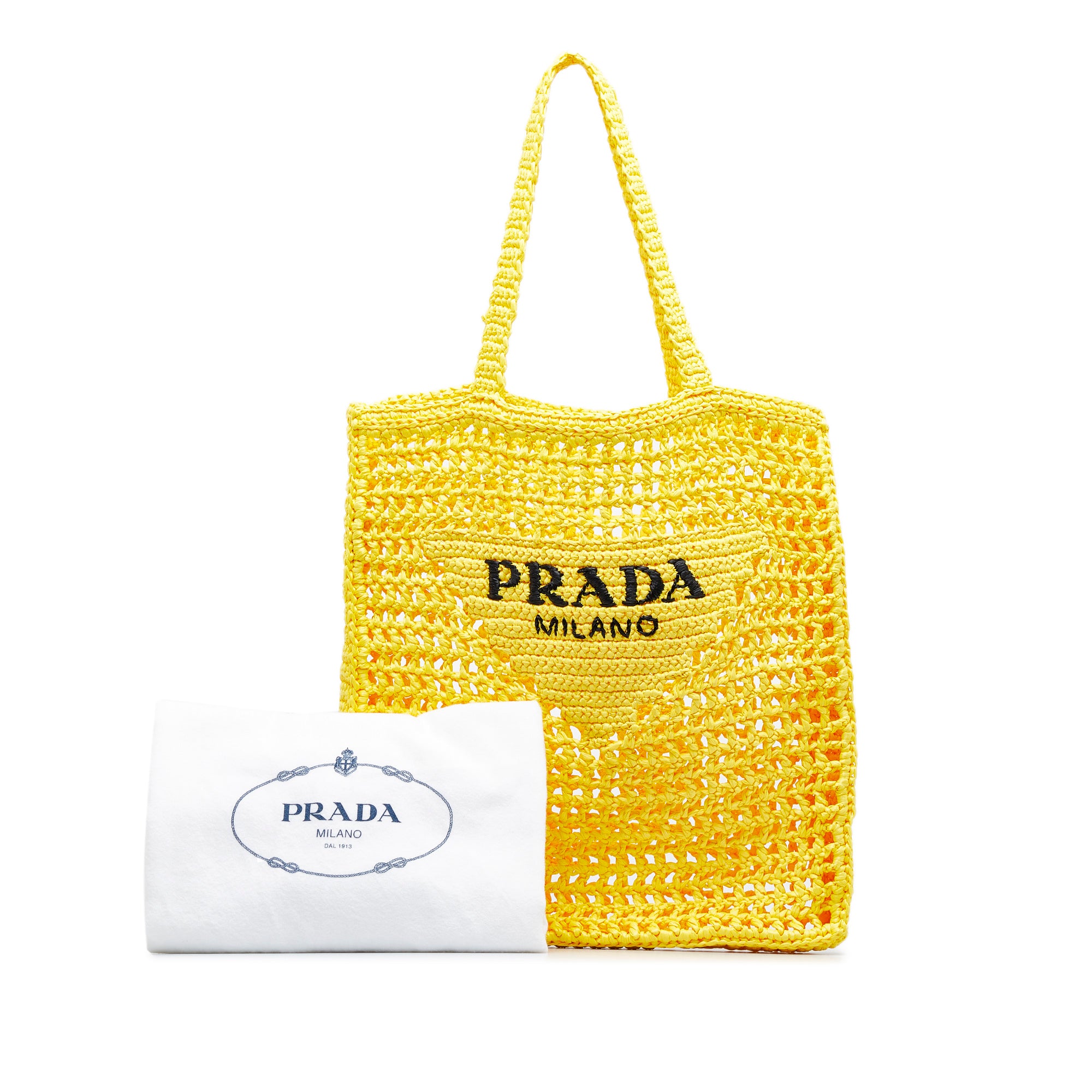 Raffia Logo Tote