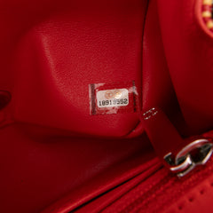 Mini Square Classic Patent Striped Single Flap
