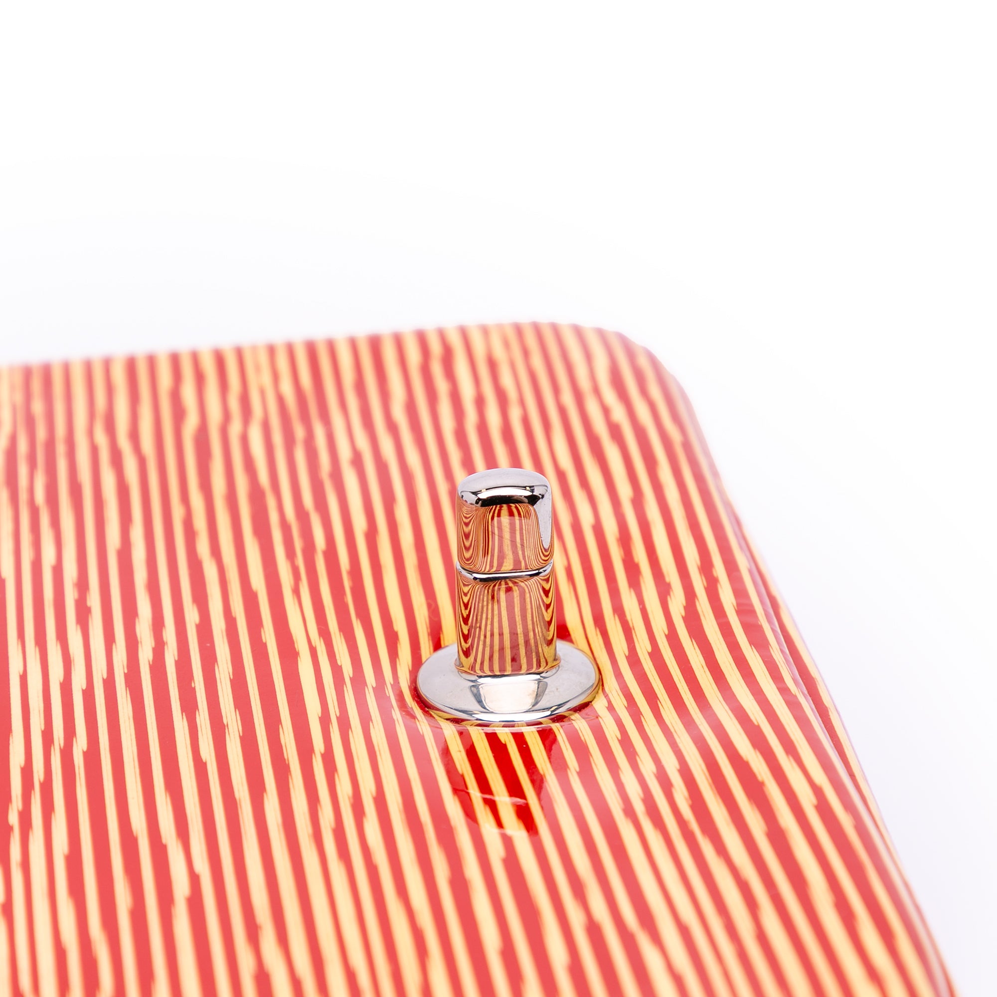Mini Square Classic Patent Striped Single Flap