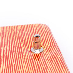 Mini Square Classic Patent Striped Single Flap