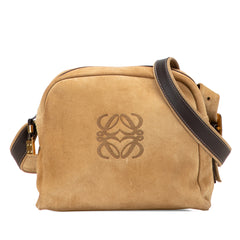 Suede Anagram Crossbody