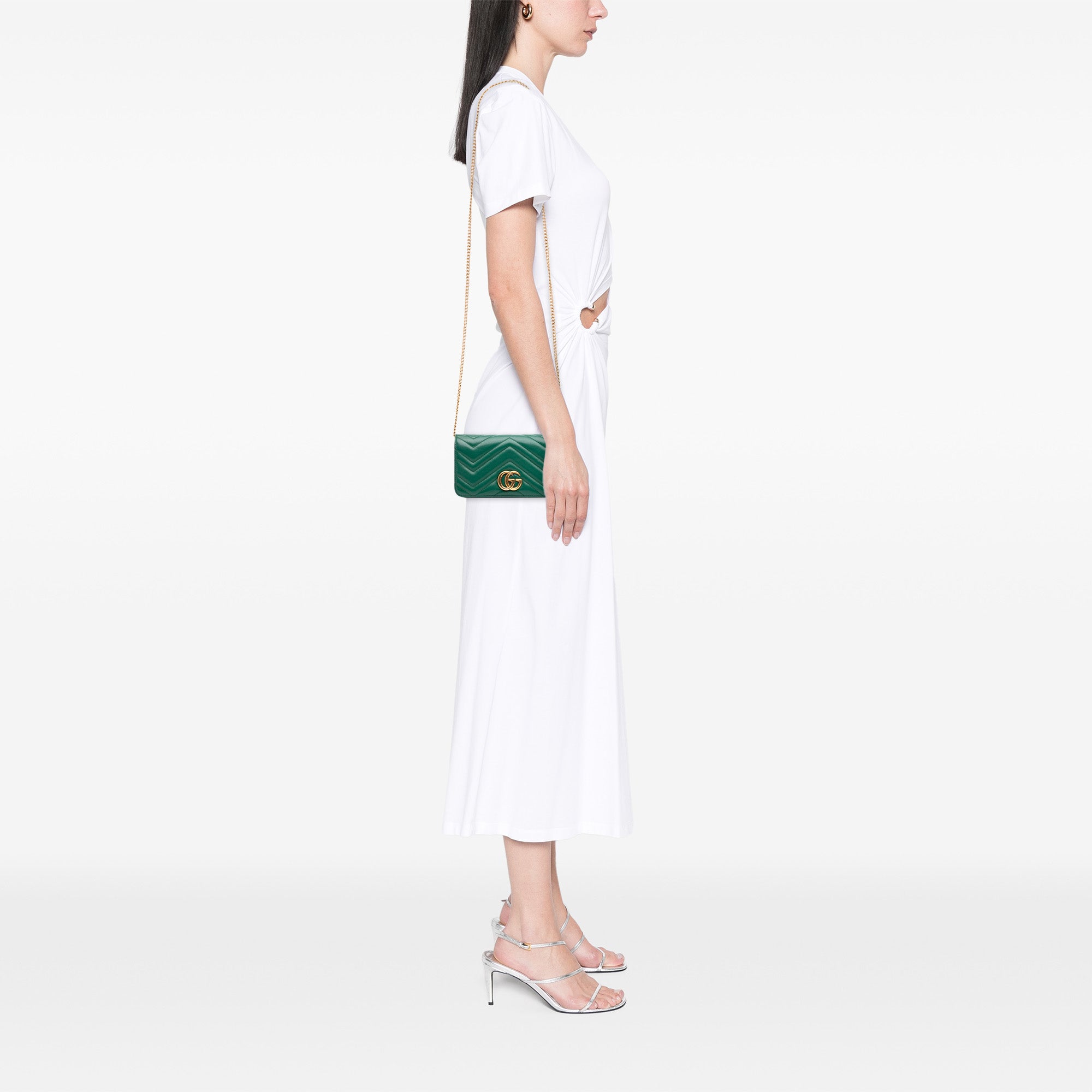 Mini GG Marmont Matelasse Leather Wallet On Chain