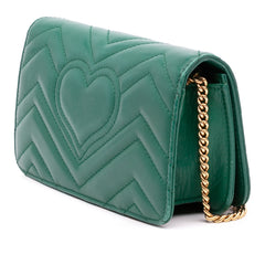 Mini GG Marmont Matelasse Leather Wallet On Chain