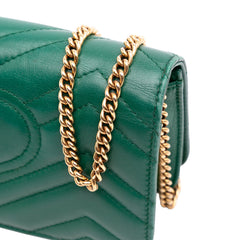 Mini GG Marmont Matelasse Leather Wallet On Chain