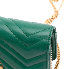 Mini GG Marmont Matelasse Leather Wallet On Chain