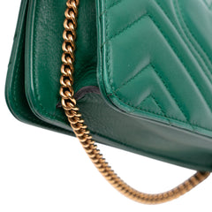 Mini GG Marmont Matelasse Leather Wallet On Chain