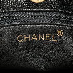 CC Quilted Caviar Tortoise Chain Tote