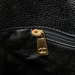 CC Quilted Caviar Tortoise Chain Tote