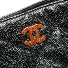 CC Quilted Caviar Tortoise Chain Tote