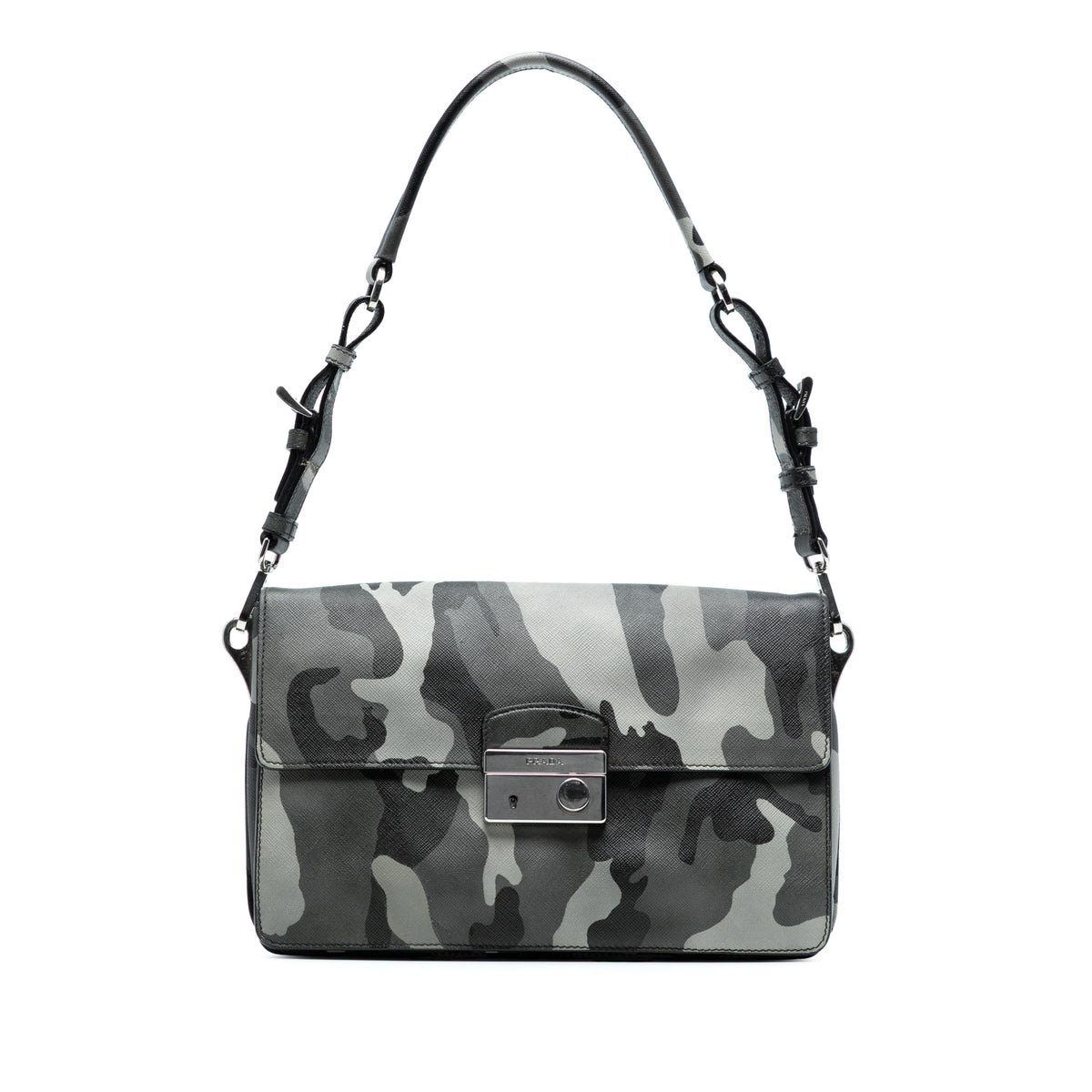 Saffiano Camouflage Sound Lock Shoulder Bag