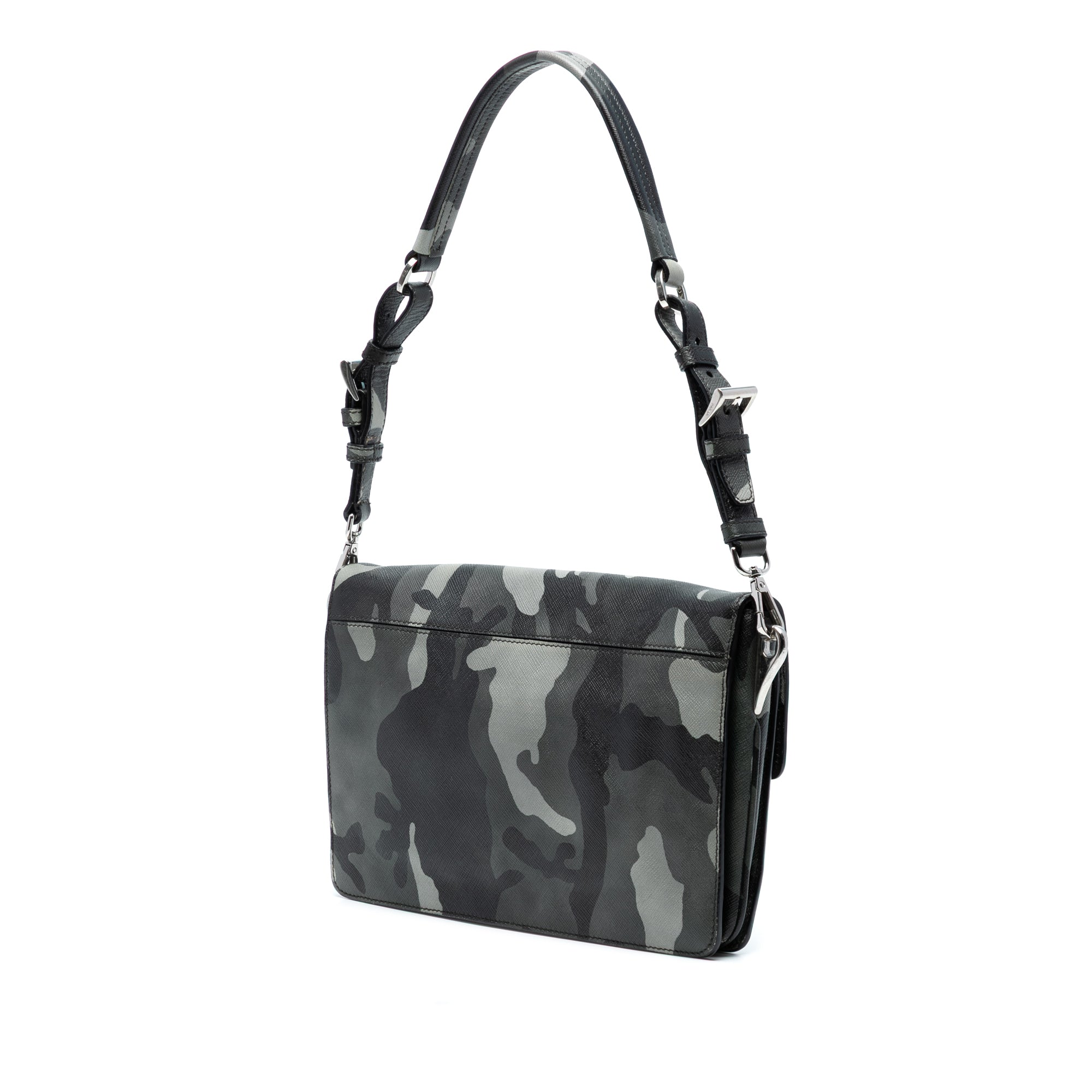 Saffiano Camouflage Sound Lock Shoulder Bag