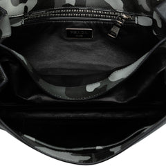 Saffiano Camouflage Sound Lock Shoulder Bag