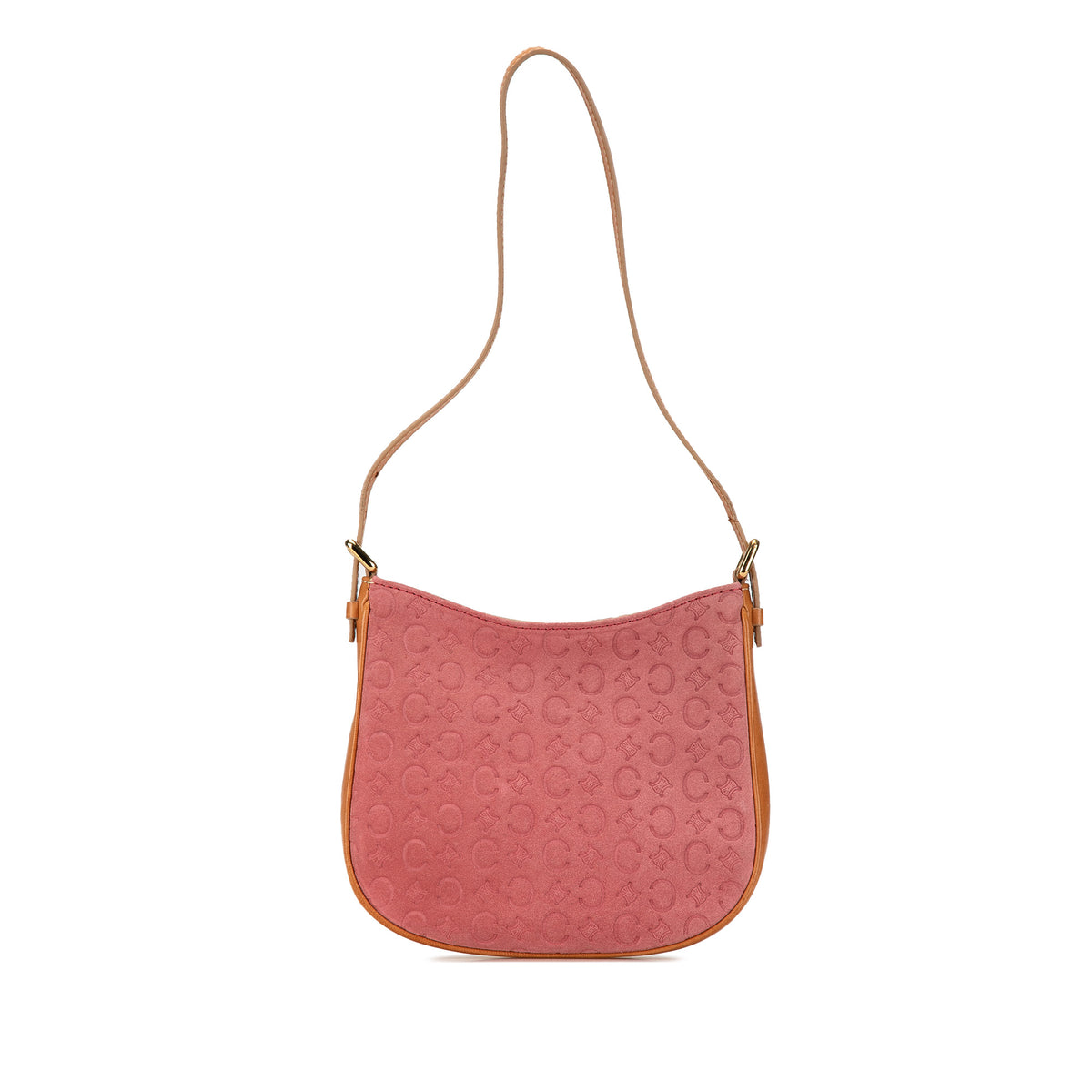 C Macadam Suede Shoulder Bag