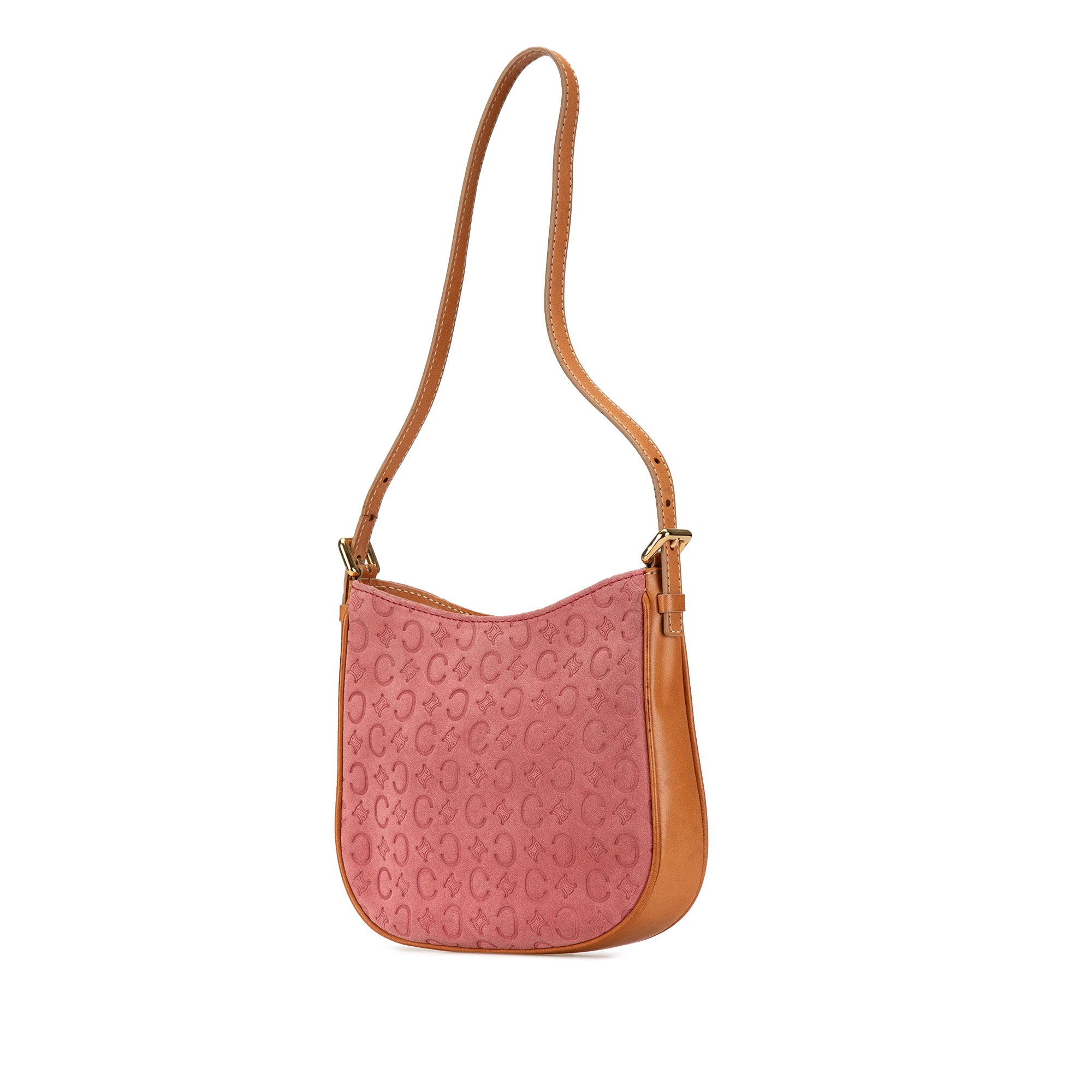 C Macadam Suede Shoulder Bag