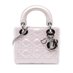 Mini Iridescent Lambskin Cannage Lady Dior