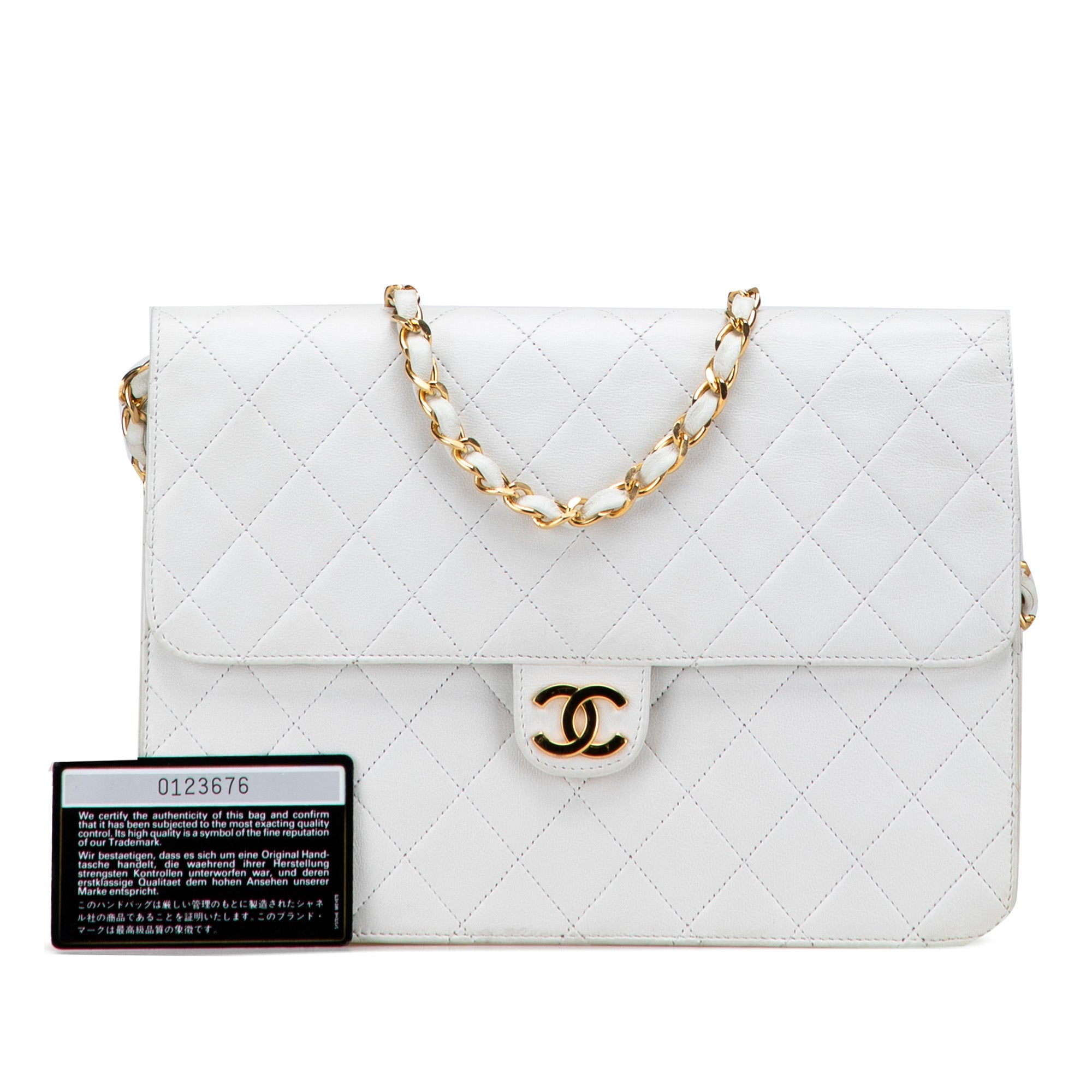 CC Quilted Lambskin Single Flap