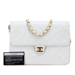 CC Quilted Lambskin Single Flap