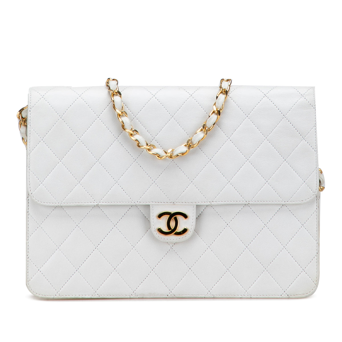 CC Quilted Lambskin Single Flap
