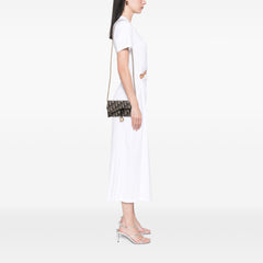 Oblique Canvas Saddle Wallet On Chain