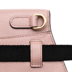 Grained Calfskin Saddle Belt Bag