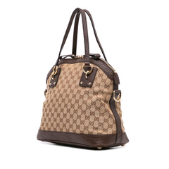 Medium GG Canvas Charm Dome Satchel