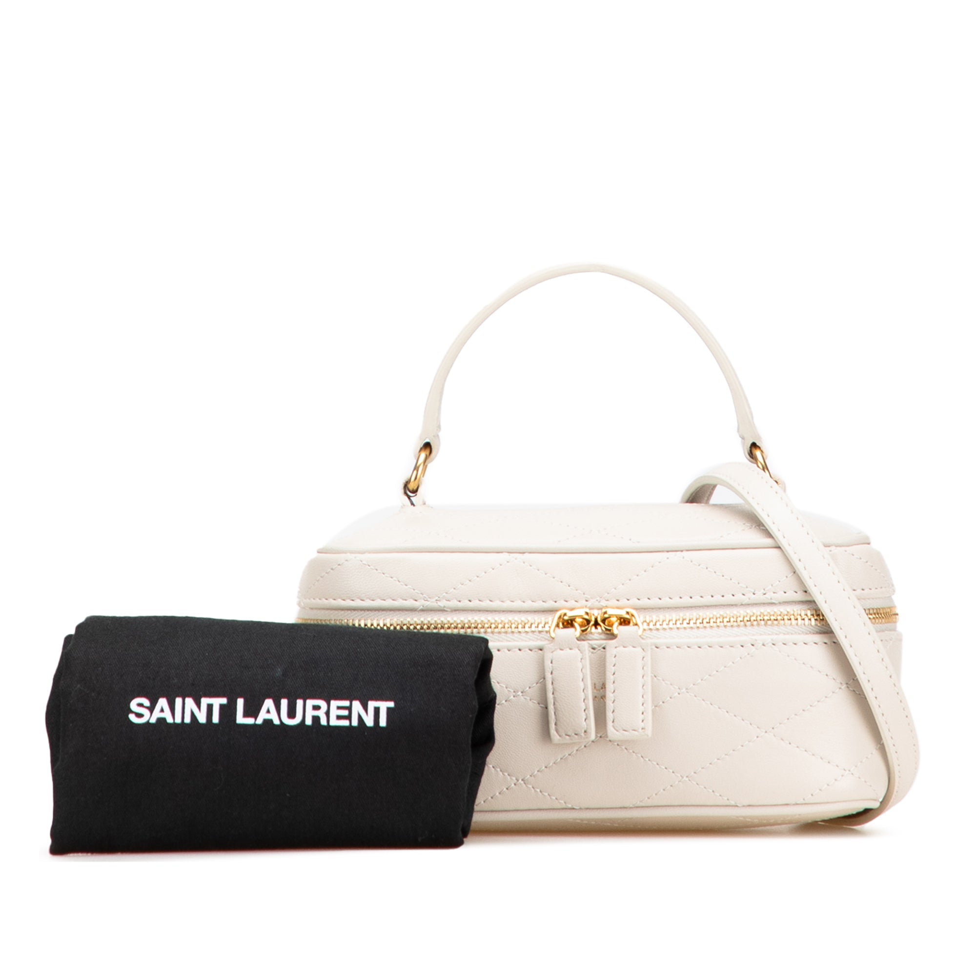 Quilted Lambskin East West Vanity Case