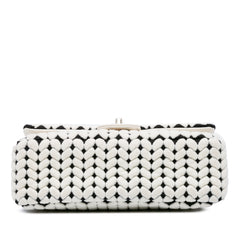 Medium Calfskin and Wool Knit Single Flap