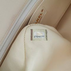 Medium Calfskin and Wool Knit Single Flap
