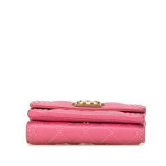 Lambskin Boy Flap Compact Wallet