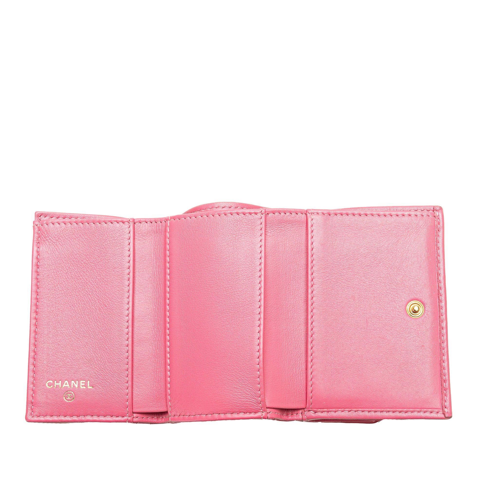 Lambskin Boy Flap Compact Wallet