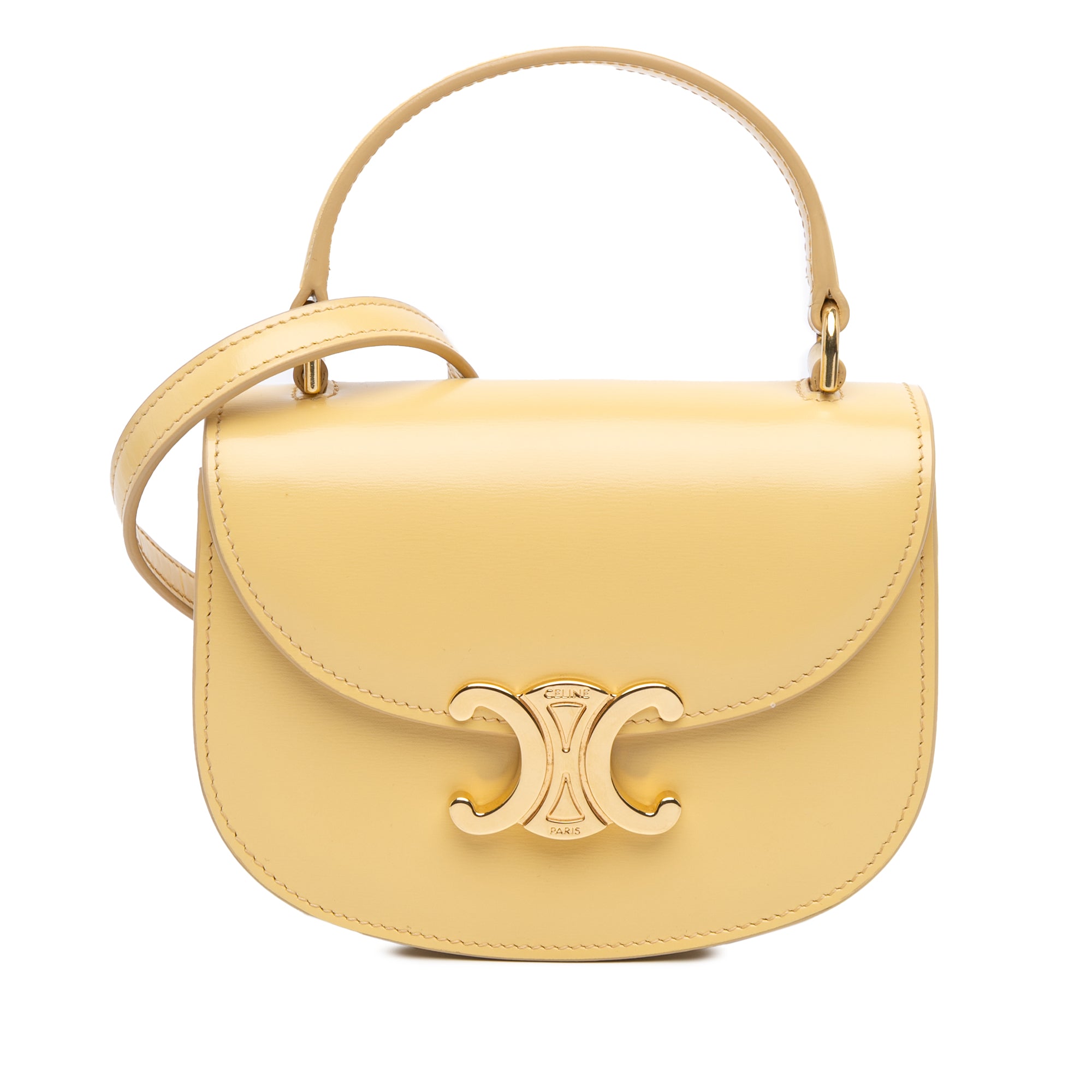 Mini Triomphe Leather Besace Clea Satchel