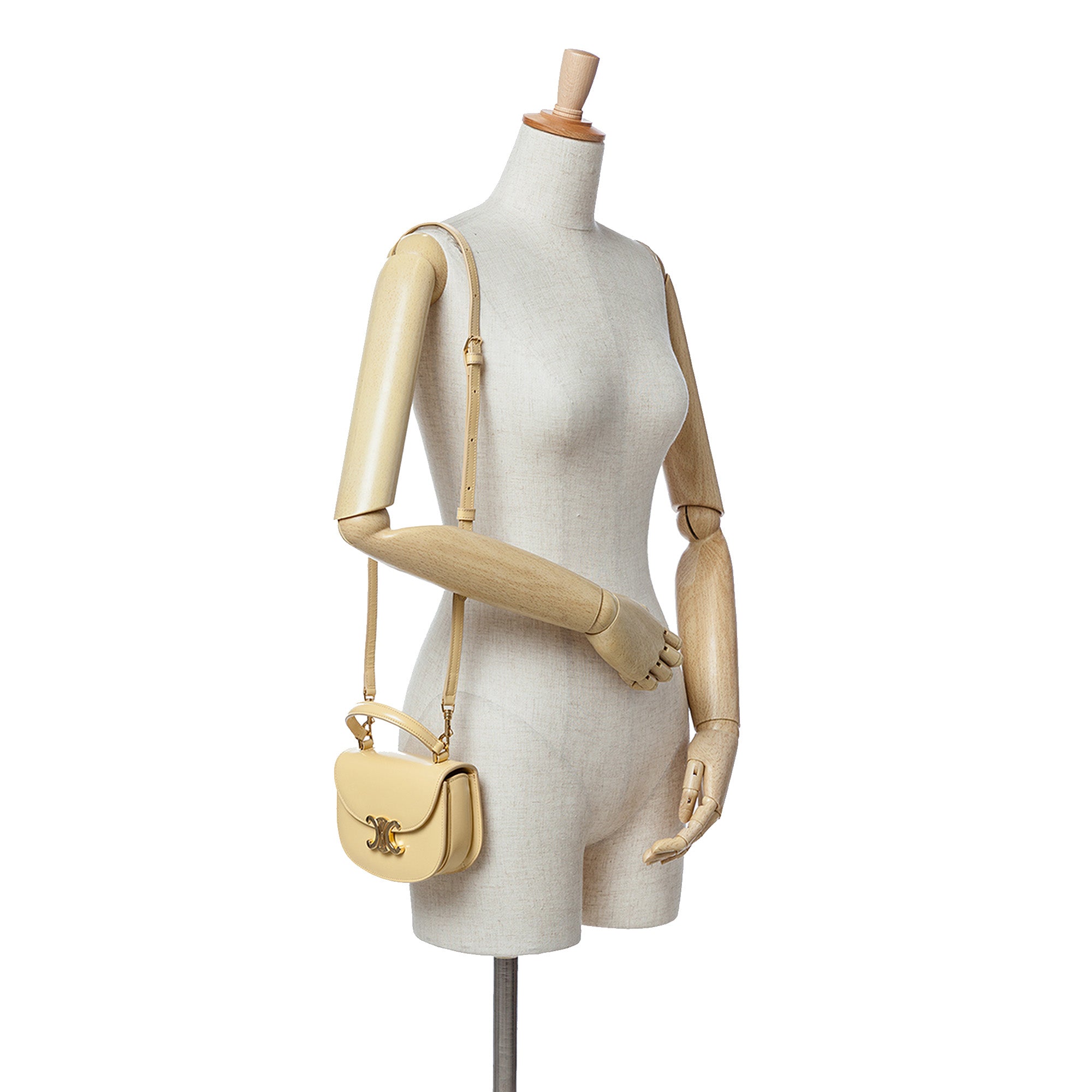 Mini Triomphe Leather Besace Clea Satchel