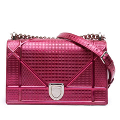 Medium Metallic Patent Microcannage Diorama Flap