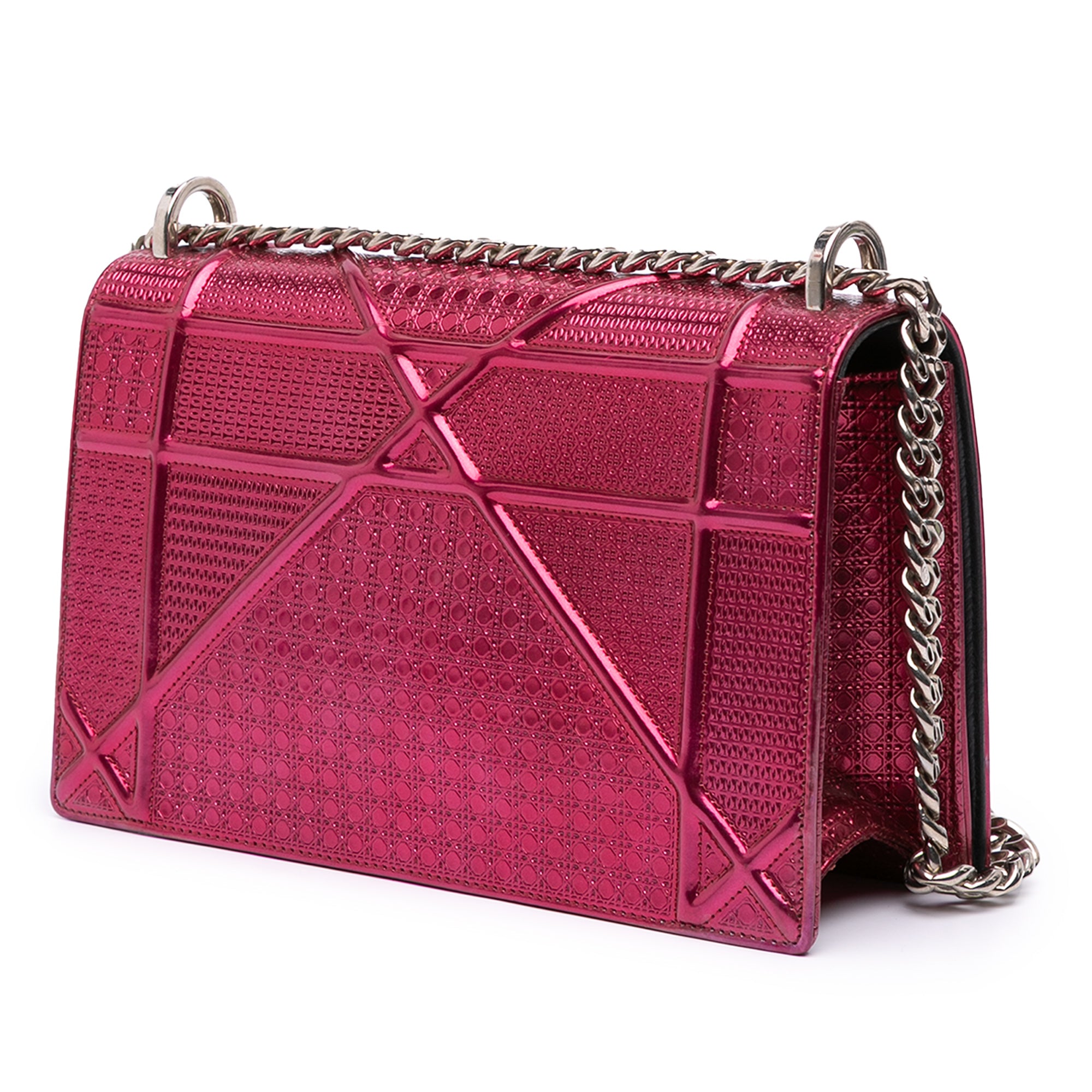 Medium Metallic Patent Microcannage Diorama Flap